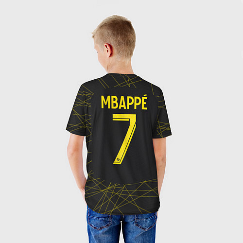 Детская футболка Килиан Мбаппе форма ПСЖ 2223 четвертая / 3D-принт – фото 4