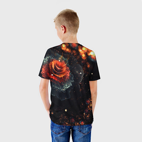 Детская футболка Midjourney Цветок вулкан / 3D-принт – фото 4