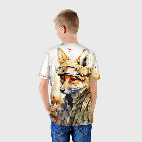 Детская футболка Лис солдат / 3D-принт – фото 4
