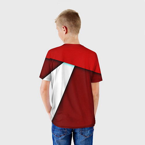 Детская футболка Спортивная геометрия / 3D-принт – фото 4