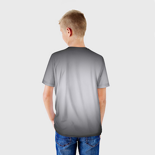 Детская футболка Серебристый градиент / 3D-принт – фото 4