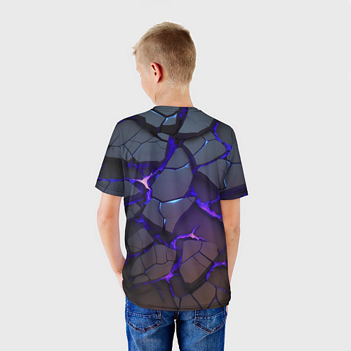 Детская футболка Светящаяся неоновая лава / 3D-принт – фото 4