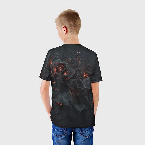 Детская футболка Пепельная роза горит / 3D-принт – фото 4