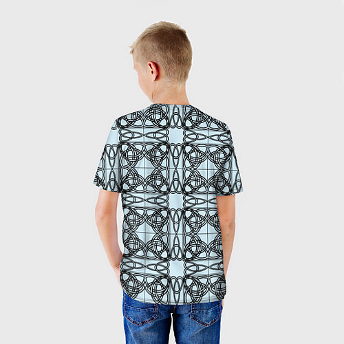 Детская футболка Трилистник орнамент в круге / 3D-принт – фото 4