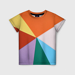 Детская футболка Разноцветные пересекающиеся треугольники