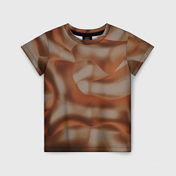 Детская футболка Тёмно-золотистые абстрактные волны