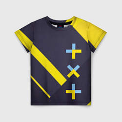 Детская футболка TXT yellow geometry