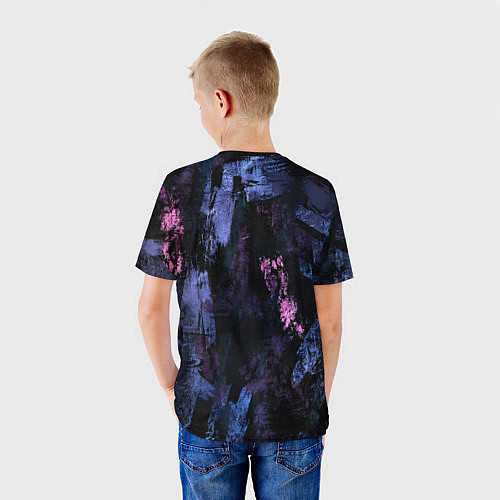 Детская футболка Неоновые пятна краской / 3D-принт – фото 4