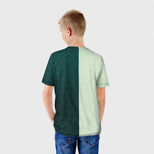Детская футболка Розы на зеленом фоне / 3D-принт – фото 4