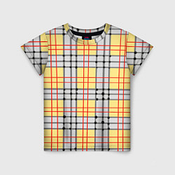Детская футболка Светлые квадраты и линии