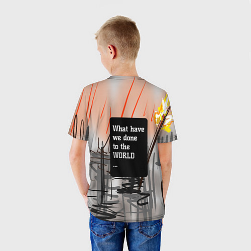 Детская футболка Майкл Джексон - гимн Земли / 3D-принт – фото 4