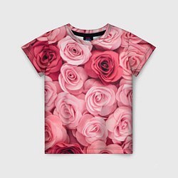 Детская футболка Чайная пыльная роза - нежно розовый цветок