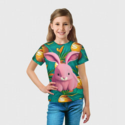 Футболка детская Pink rabbit, цвет: 3D-принт — фото 2
