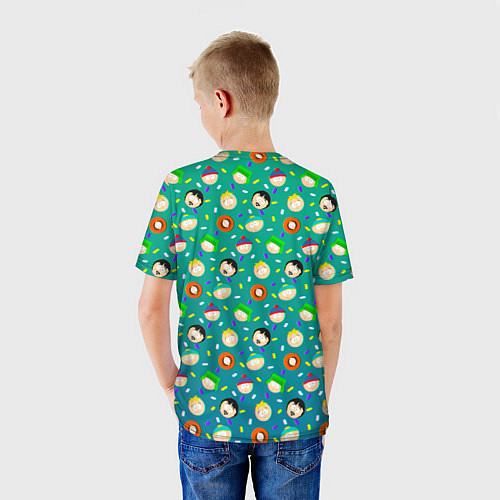 Детская футболка Южный Парк - паттерн персонажи / 3D-принт – фото 4