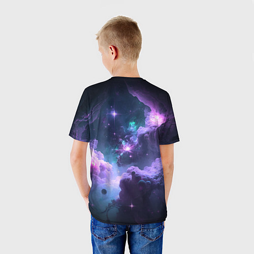 Детская футболка Котик космонавт / 3D-принт – фото 4