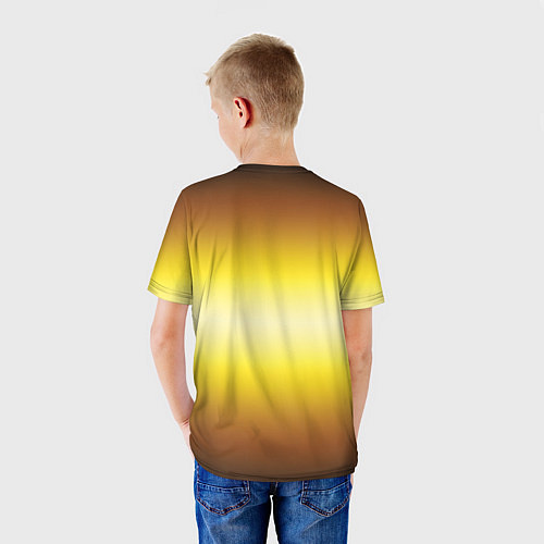 Детская футболка Енот Морпех на желтом фоне / 3D-принт – фото 4
