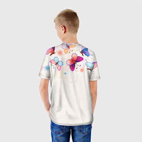 Детская футболка Девочка среди цветов / 3D-принт – фото 4