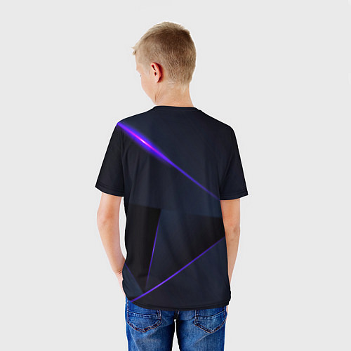 Детская футболка Geometry stripes neon stiil / 3D-принт – фото 4