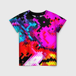 Детская футболка Pixel neon mosaic