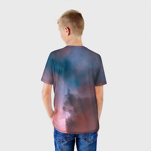 Детская футболка Сплетение двух космических сияний / 3D-принт – фото 4