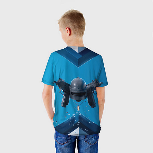 Детская футболка PUBG шлем / 3D-принт – фото 4