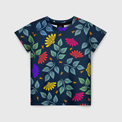 Детская футболка Листья и цветы