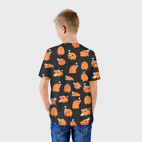 Детская футболка Chainsaw Man - Почита паттерн / 3D-принт – фото 4