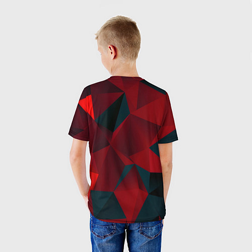 Детская футболка Битва кубов красный и черный / 3D-принт – фото 4