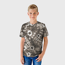 Футболка детская Коричневый тай-дай, цвет: 3D-принт — фото 2