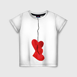 Детская футболка Сердца валентинки