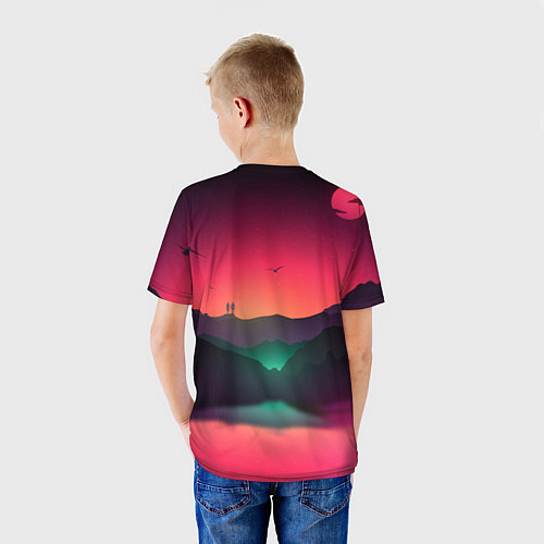 Детская футболка Неоновая природа / 3D-принт – фото 4