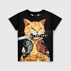 Футболка детская Yakuza tattoo cat, цвет: 3D-принт