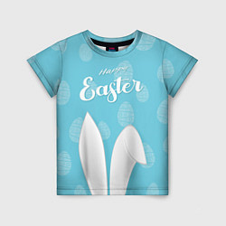 Детская футболка Счастливый пасхальный кролик