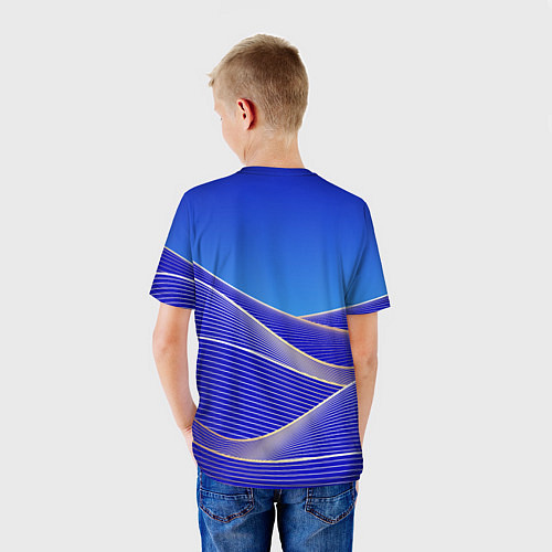 Детская футболка Волновая растровая композиция / 3D-принт – фото 4