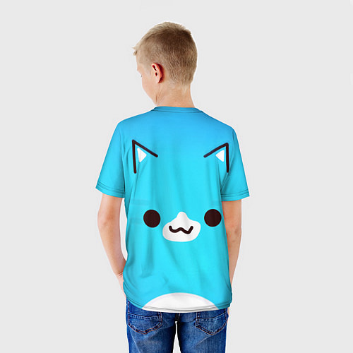 Детская футболка Geometry Dash Cat / 3D-принт – фото 4