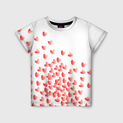 Детская футболка Падающие сердечки