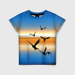Детская футболка Вороны на закате