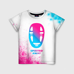 Детская футболка Spirited Away neon gradient style