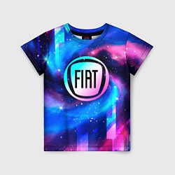 Детская футболка Fiat неоновый космос