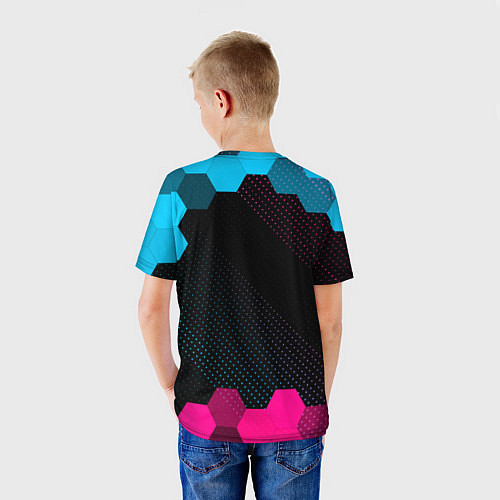 Детская футболка Mazda - neon gradient / 3D-принт – фото 4