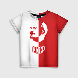Детская футболка Красно белый Ленин
