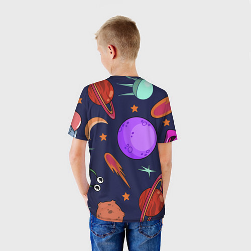 Детская футболка Космический арт планеты / 3D-принт – фото 4