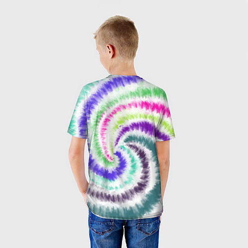 Детская футболка Тай-дай разноцветный / 3D-принт – фото 4