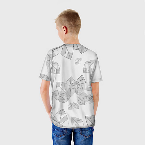 Детская футболка Попугай на сером фоне / 3D-принт – фото 4