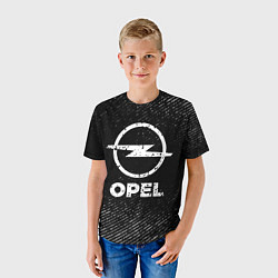 Футболка детская Opel с потертостями на темном фоне, цвет: 3D-принт — фото 2