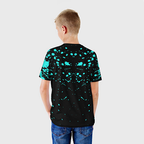 Детская футболка Енот в стиле киберпанк / 3D-принт – фото 4