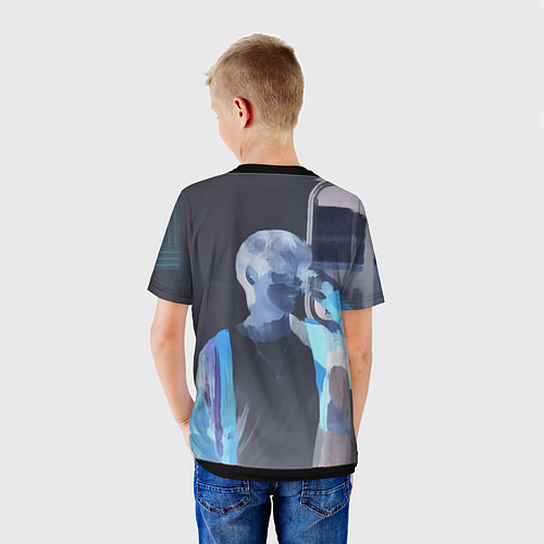 Детская футболка Потрет Тэхена маслом / 3D-принт – фото 4