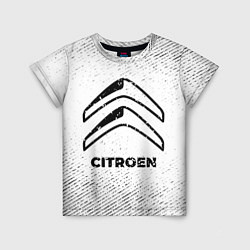 Детская футболка Citroen с потертостями на светлом фоне