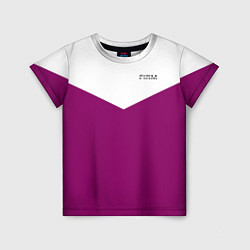 Детская футболка FIRM бело - пурпурный