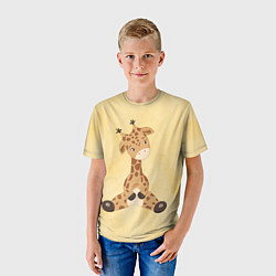Футболка детская Малыш жираф, цвет: 3D-принт — фото 2
